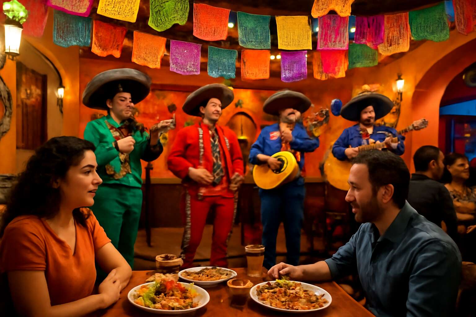 mexican restaurant with mariachi band