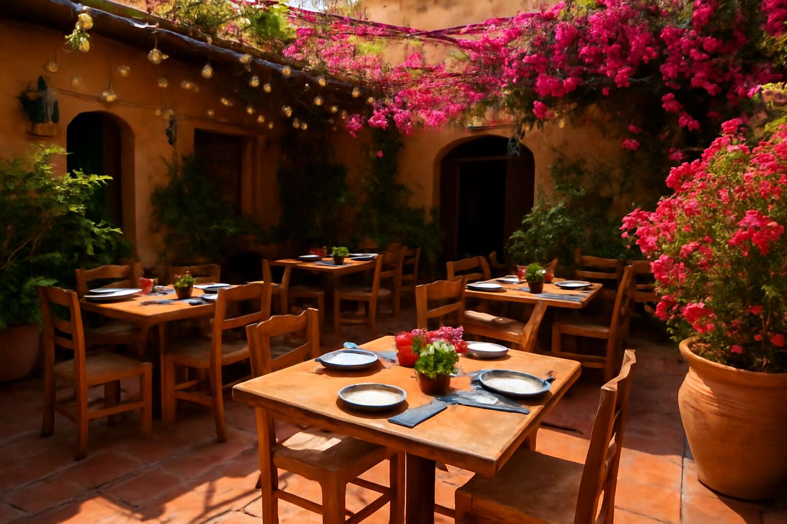 outdoor patio mexican restaurant