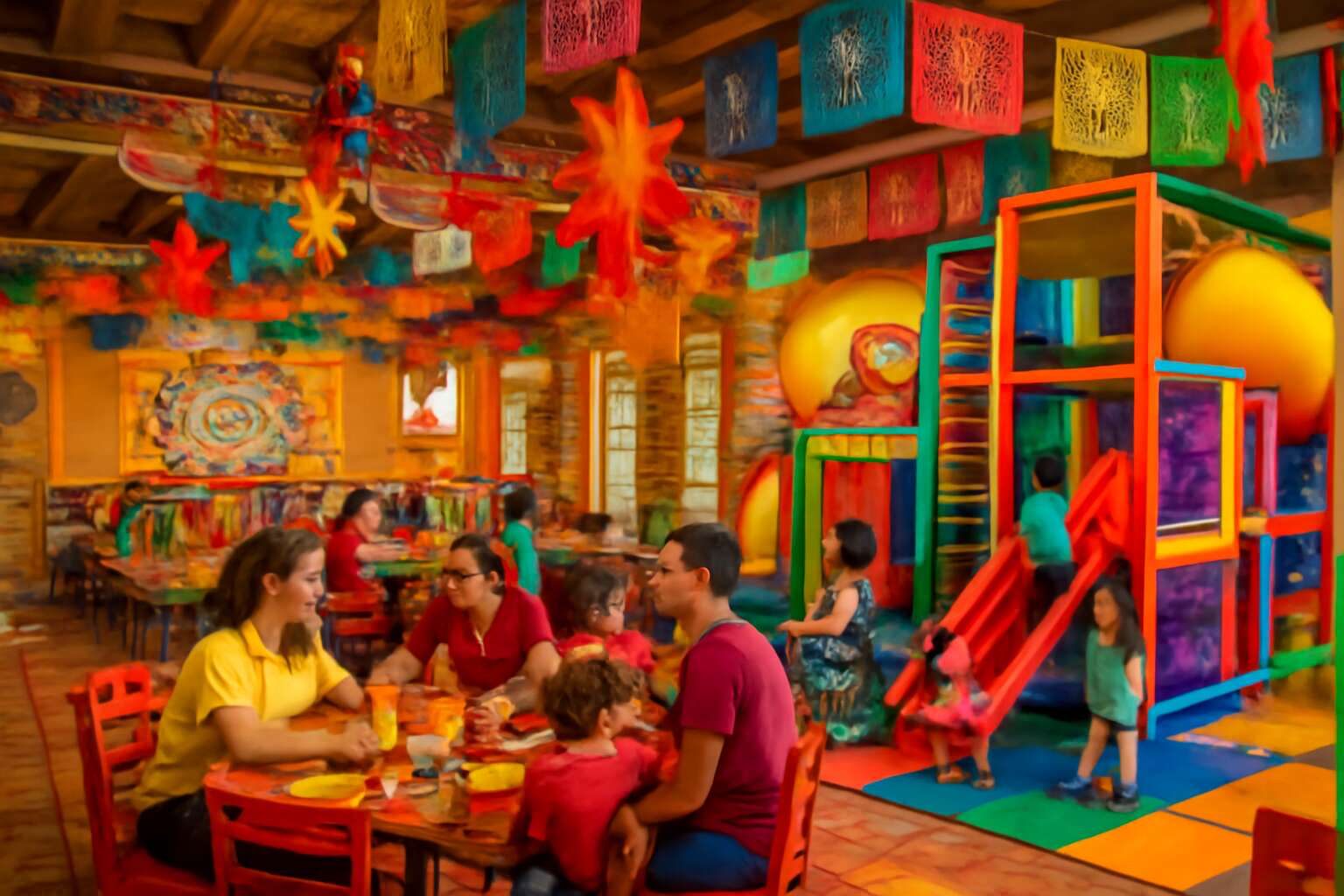 mexican restaurant with playground